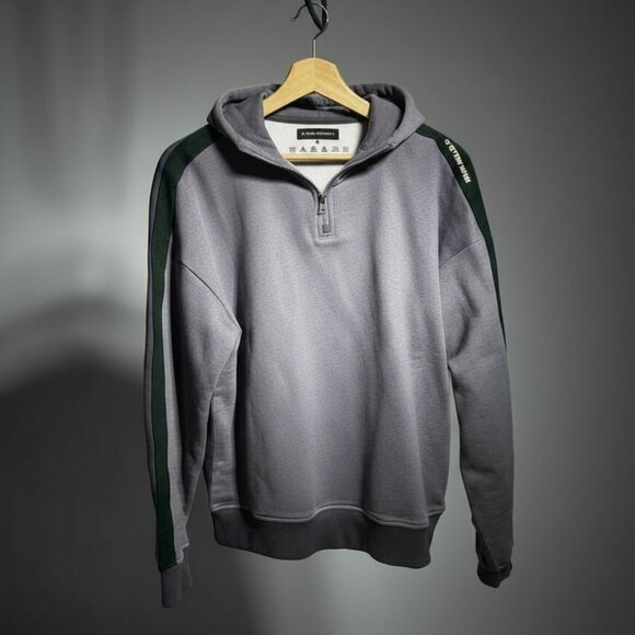 G-Star Raw Men's Tape Colorblock Half Zip Hoodie Sweatshirt Purple S NWT 170